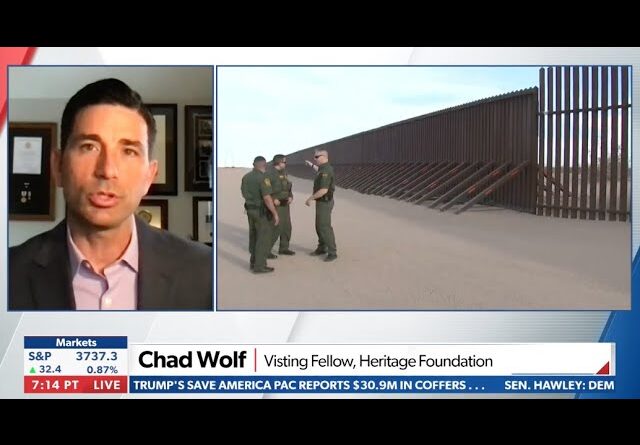 Why Joe Biden Was Wrong to Halt Construction of the Border Wall | Chad Wolf on Newsmax TV