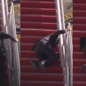 Biden Repeatedly Falls While Going Up Stairs to AF1...Internet EXPLODES