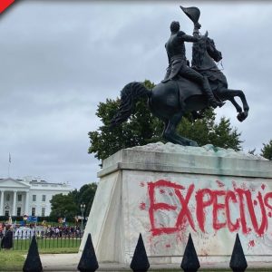 Climate Protestors Swarm Biden White House, Police Called And Democrat Statue Vandalized