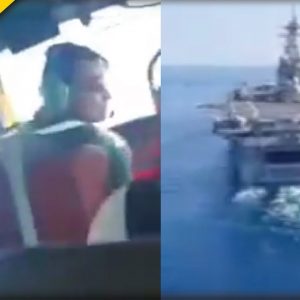 Iranian Helicopter Pilot CAUGHT Going After US War Ship