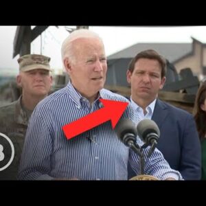 The Look on DeSantis’ Face As Biden Says Hurricane Is Proof of Climate Change Is PERFECT