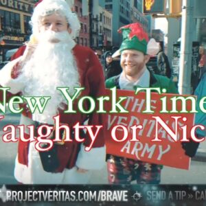 NAUGHTY OR NICE: James O’Keefe Dresses As Santa To Deliver Coal To Naughty New York Times Reporters