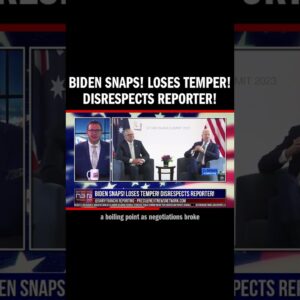 Biden SNAPS! Loses temper! Disrespects reporter!