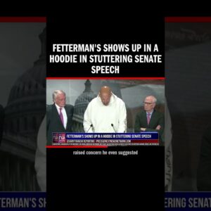 Fetterman's Shows Up in a Hoodie in Stuttering Senate Speech