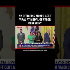 NY Officer's Mom's Goes Viral At Medal of Valor Ceremony