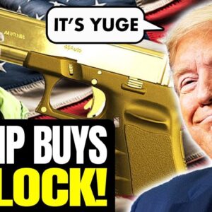 Trump Holds GOLDEN GLOCK With His FACE On It, DECLARES 'I Want To BUY It!' | Libs Seethe SALTY Tears