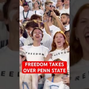 FREEDOM Takes Over Penn State Student Section FOR CHARLIE KIRK 🇺🇸